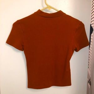 American Apparel tight fitting mockneck